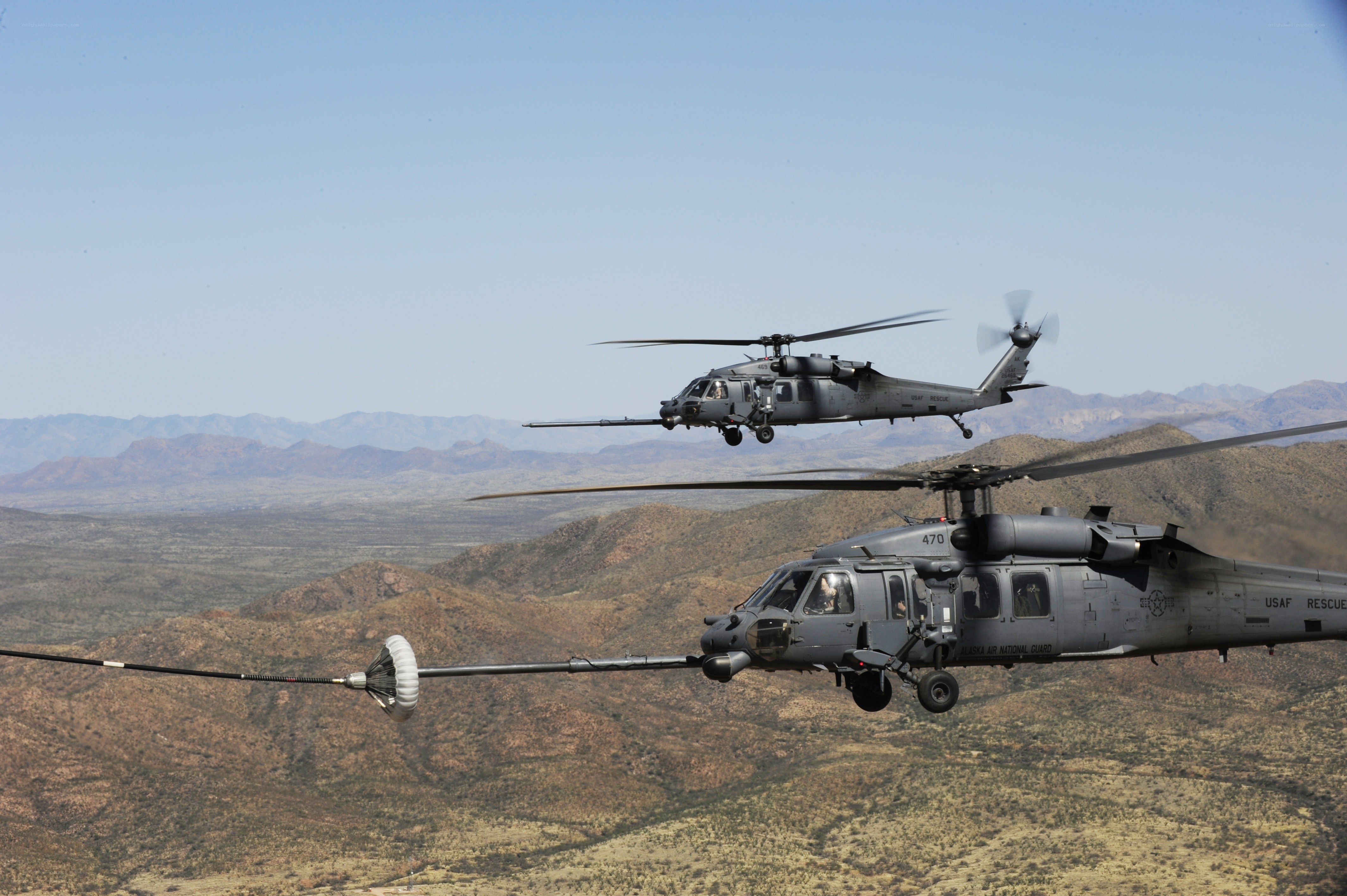Helicopters in aerial refueling