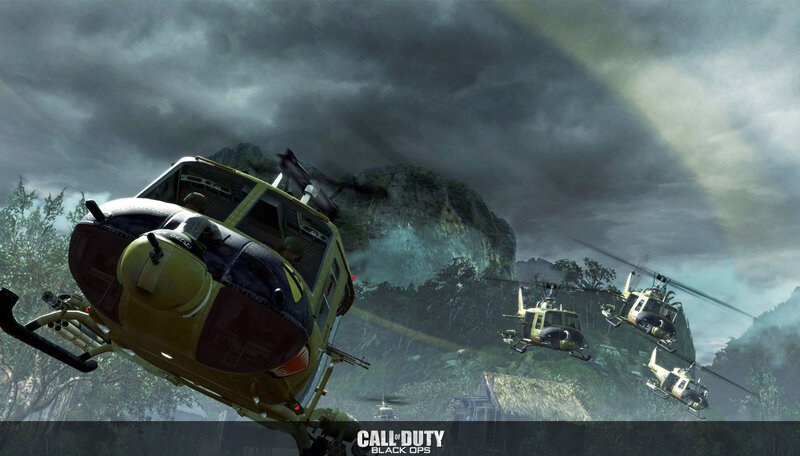 Helicopters in Flight — Green