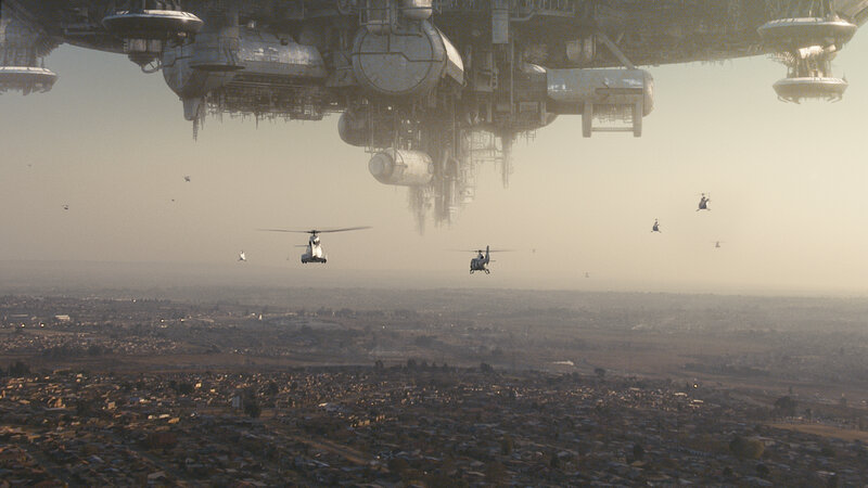 Helicopters near massive structure