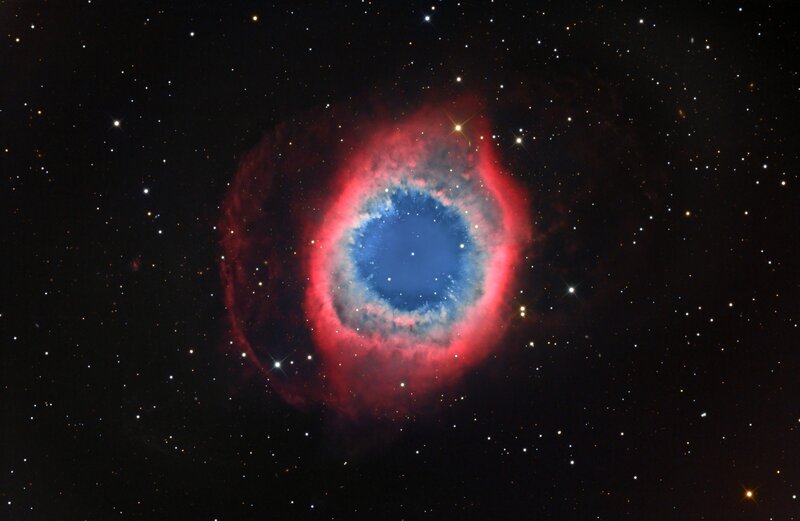 Helix Nebula — Blue, Cosmic, Night, Photograph, Stars, Gas Cloud