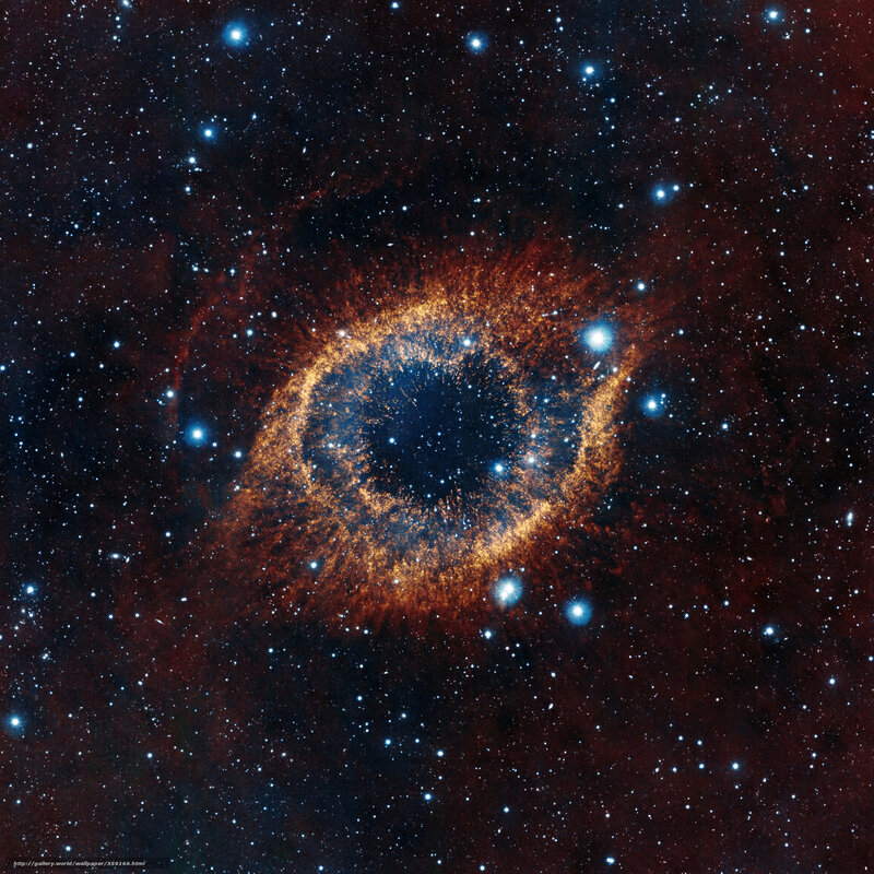 Helix Nebula — Blue, Cosmic, Night, Photograph