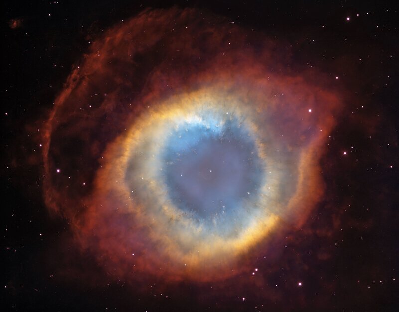 Helix Nebula — Blue, Cosmic, Night