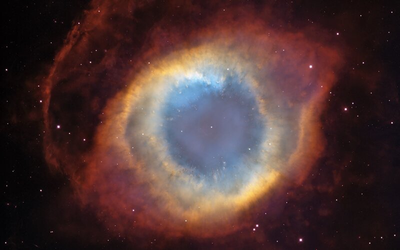 Helix Nebula — Blue, Cosmic, Photograph, Stars
