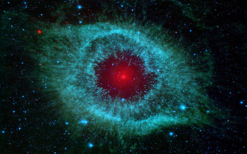 Helix Nebula — Red, Cosmic, Night, Photograph