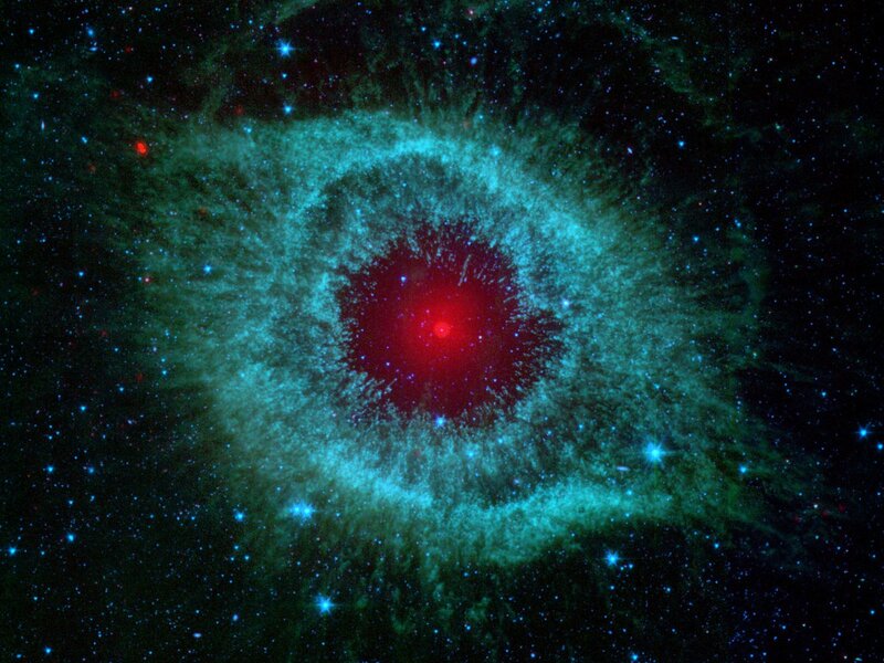 Helix Nebula — Red, Cosmic, Night