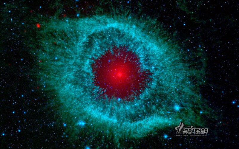 Helix Nebula — Red, Cosmic, Photograph