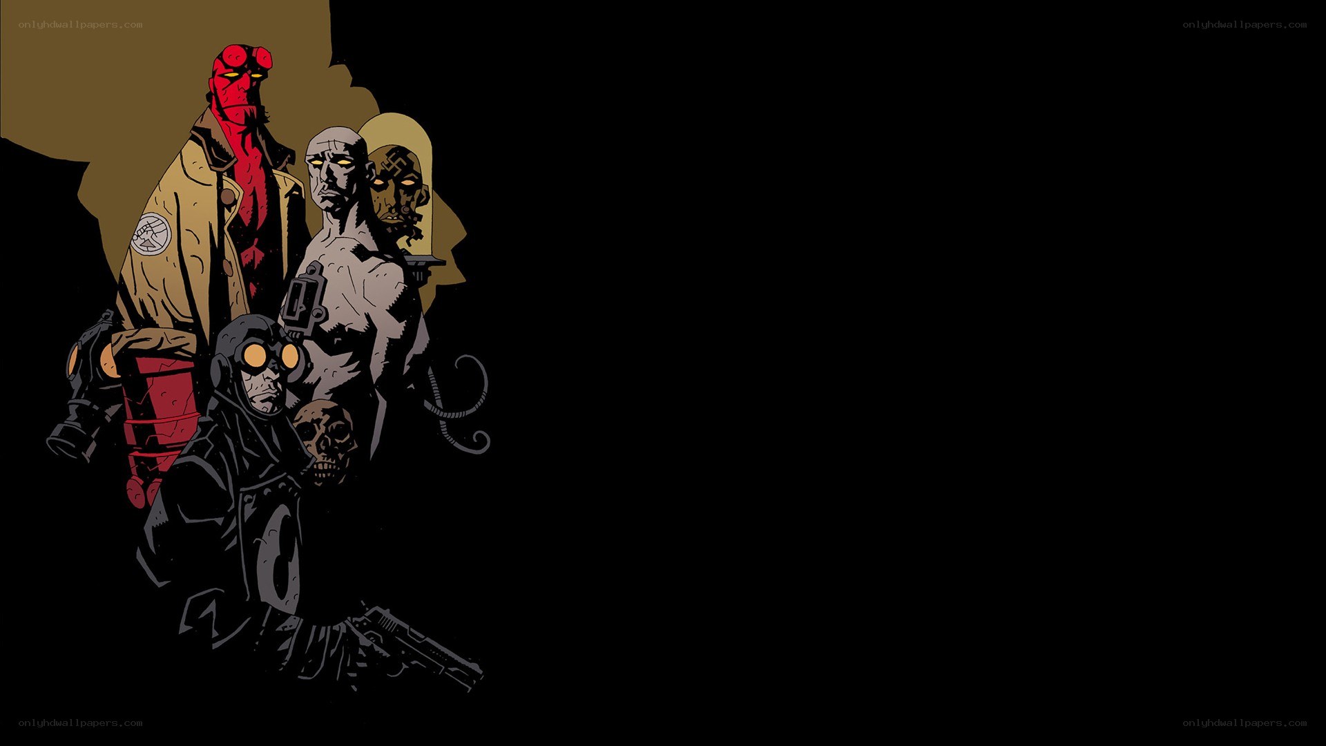 Hellboy and allies illustration