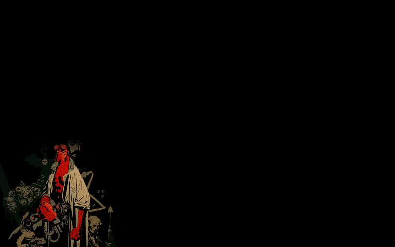 Hellboy Character — Black, Dark, Night