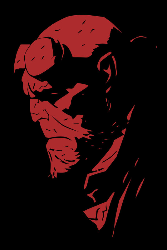 Hellboy Character — Red, Dramatic, Comic