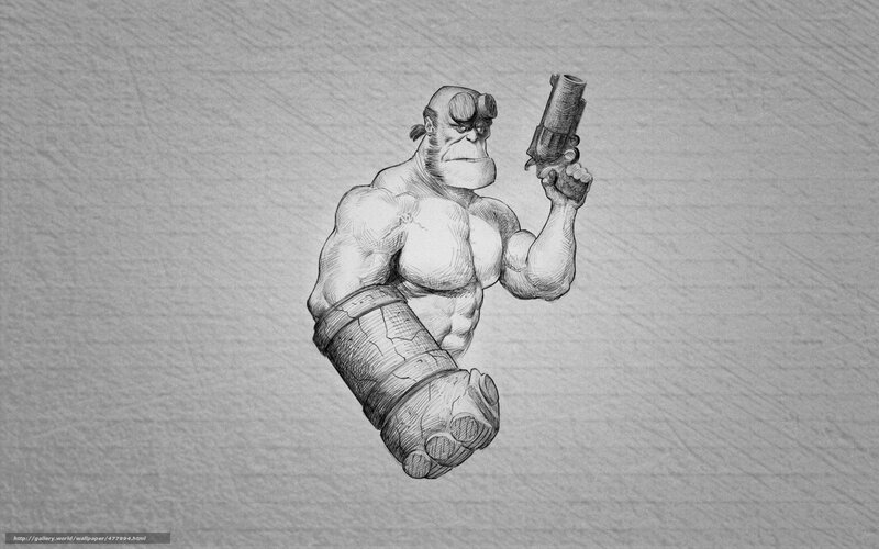 Hellboy character sketch