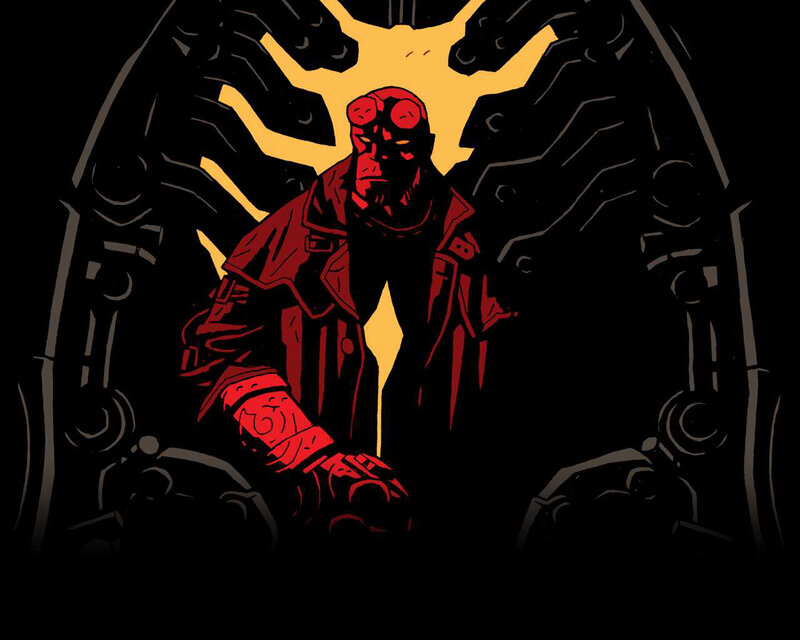 Hellboy in dark armor