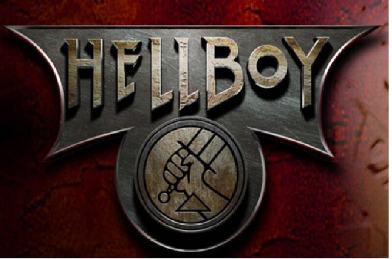 Hellboy logo with fist emblem