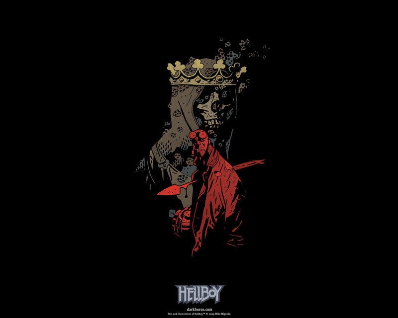 Hellboy with a crown
