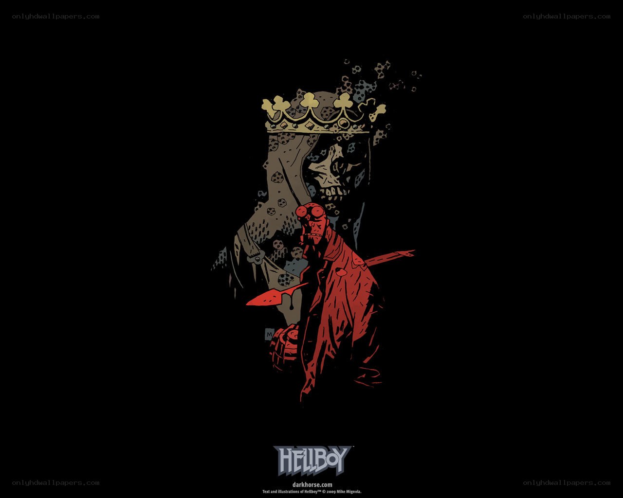 Hellboy with a crown