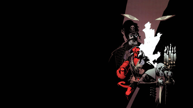 Hellboy with Allies — Black, Dramatic