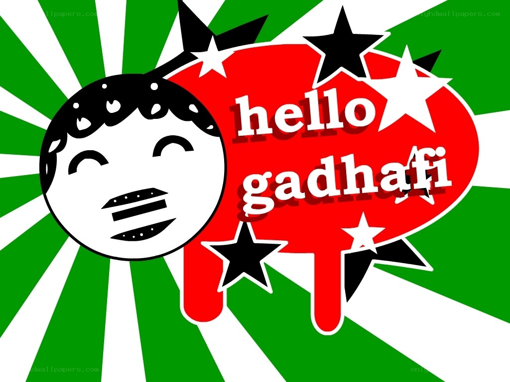 hello gadhafi graphic