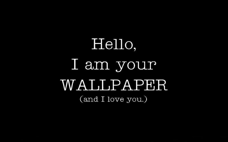 Hello, I am your wallpaper