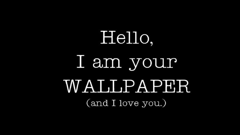Hello, I am your wallpaper