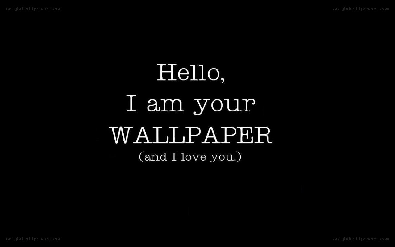 Hello, I am your wallpaper