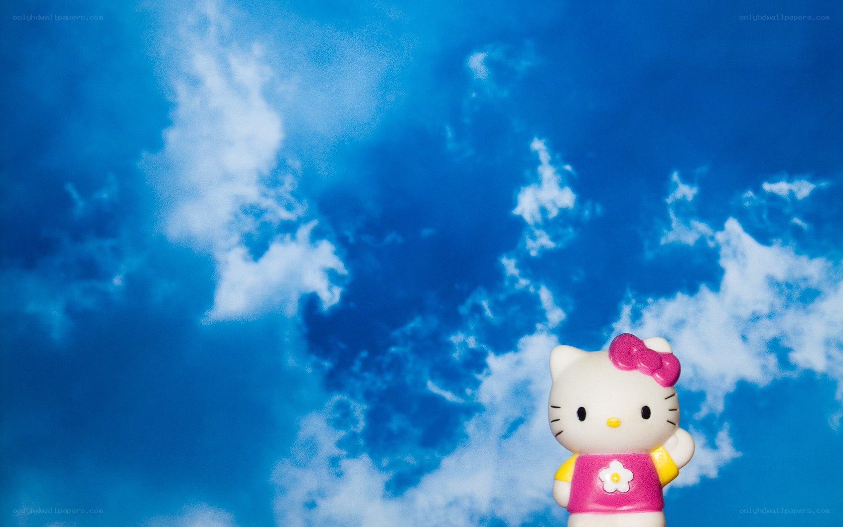 Hello Kitty against blue sky