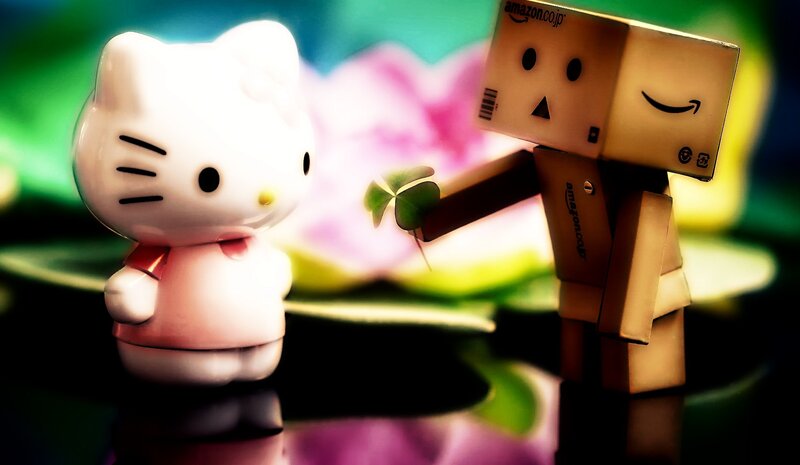 Hello Kitty and Danbo — White