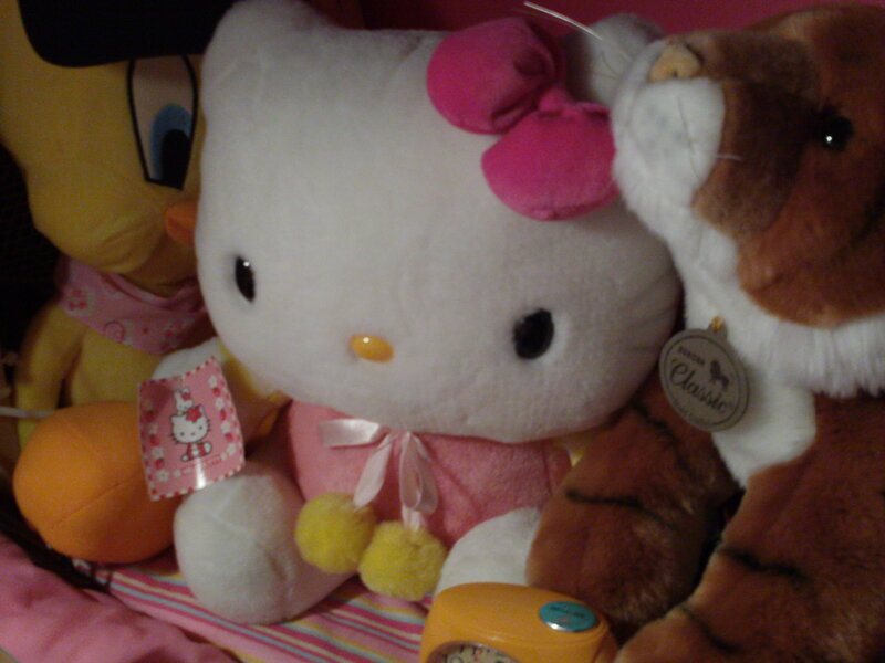 Hello Kitty and stuffed animals