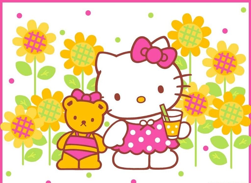 Hello Kitty and Teddy Bear