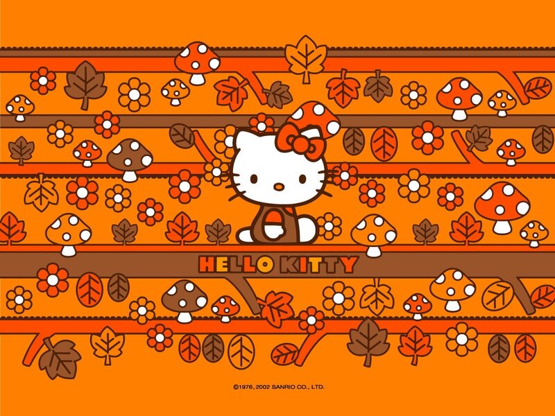 Hello Kitty autumn pattern