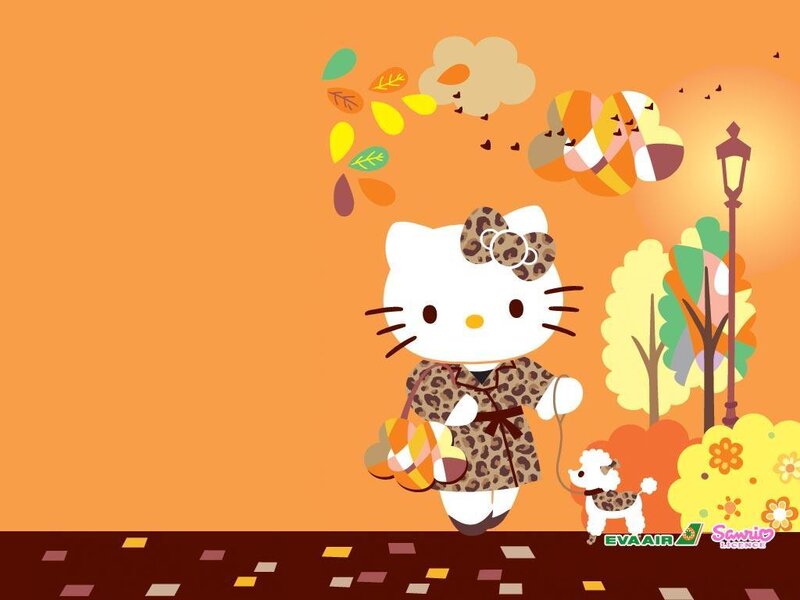 Hello Kitty autumn walk