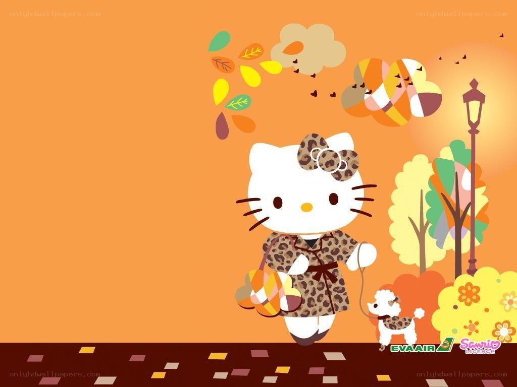Hello Kitty autumn walk