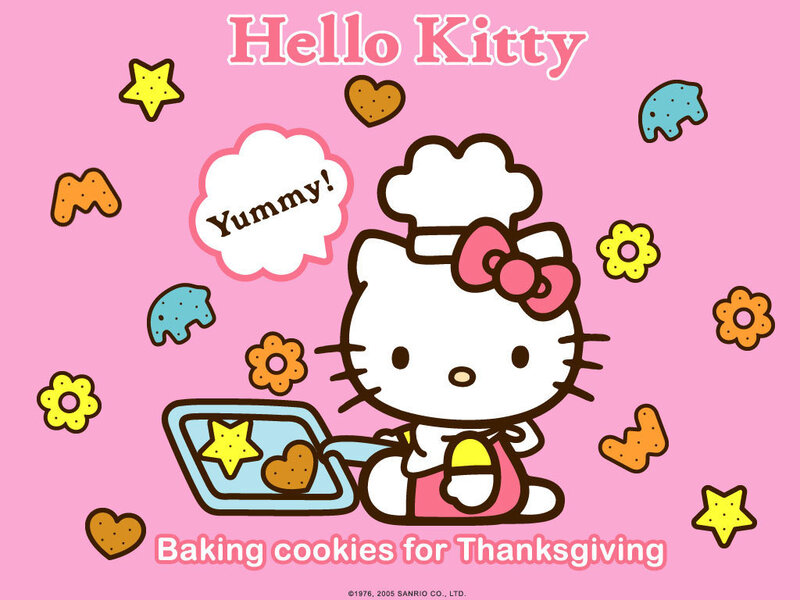 Hello Kitty Baking Cookies