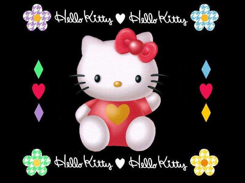 Hello Kitty Character — Black, Playful