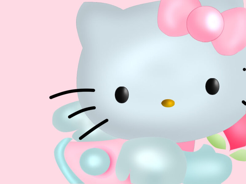 Hello Kitty Character — Pink, Cheerful, Digital Art