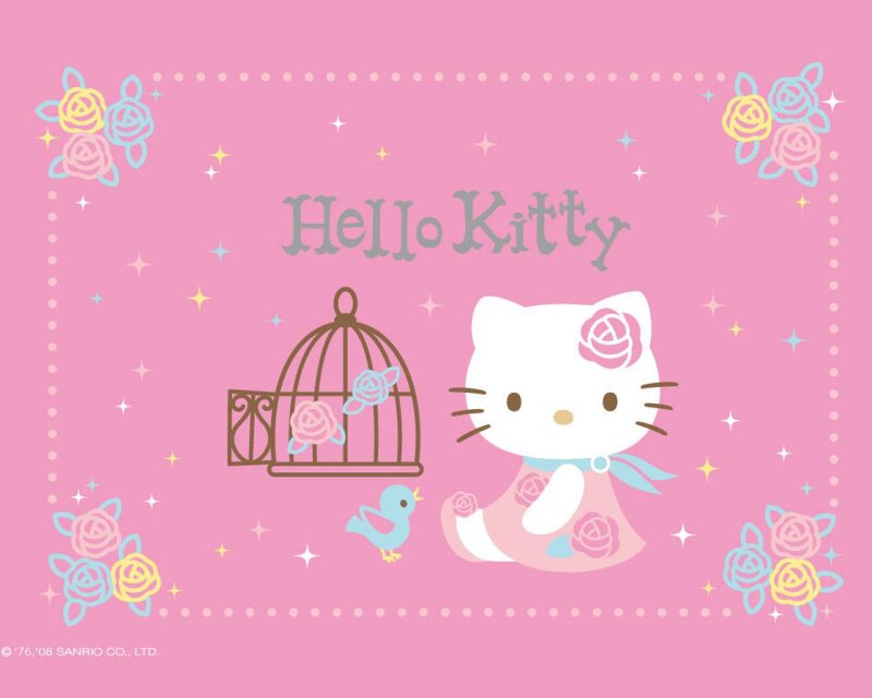Hello Kitty Character — Pink, Cheerful, Illustration