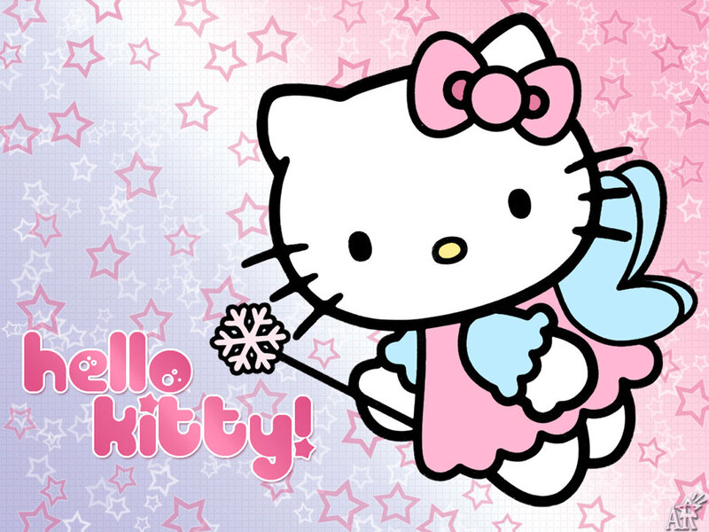 Hello Kitty Character — Pink, Playful, Illustration, Snowflake