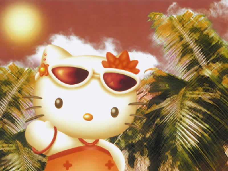 Hello Kitty Character — White, Tropical