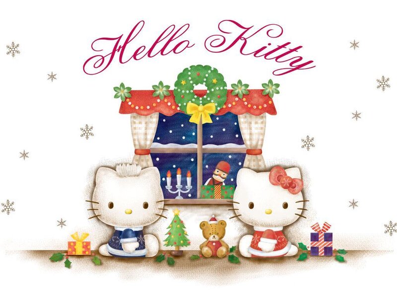Hello Kitty Characters — White, Festive, Winter