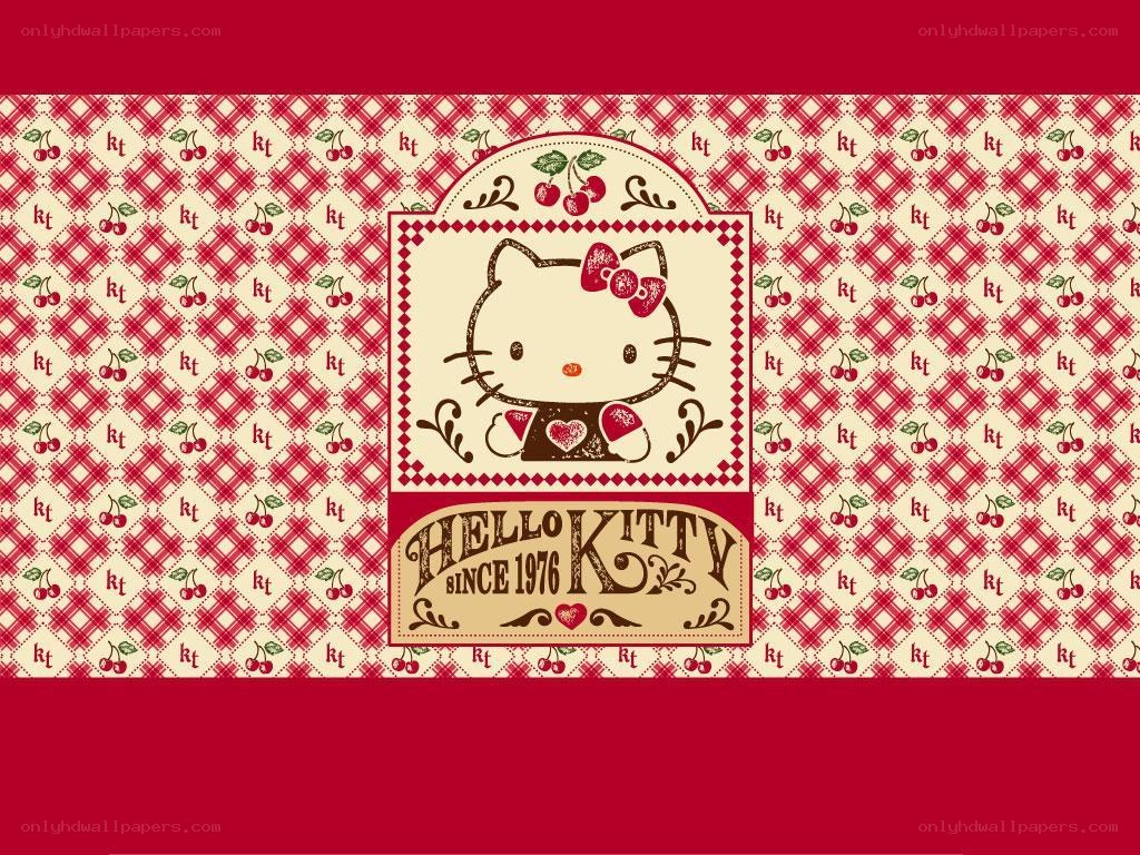 Hello Kitty cherry pattern