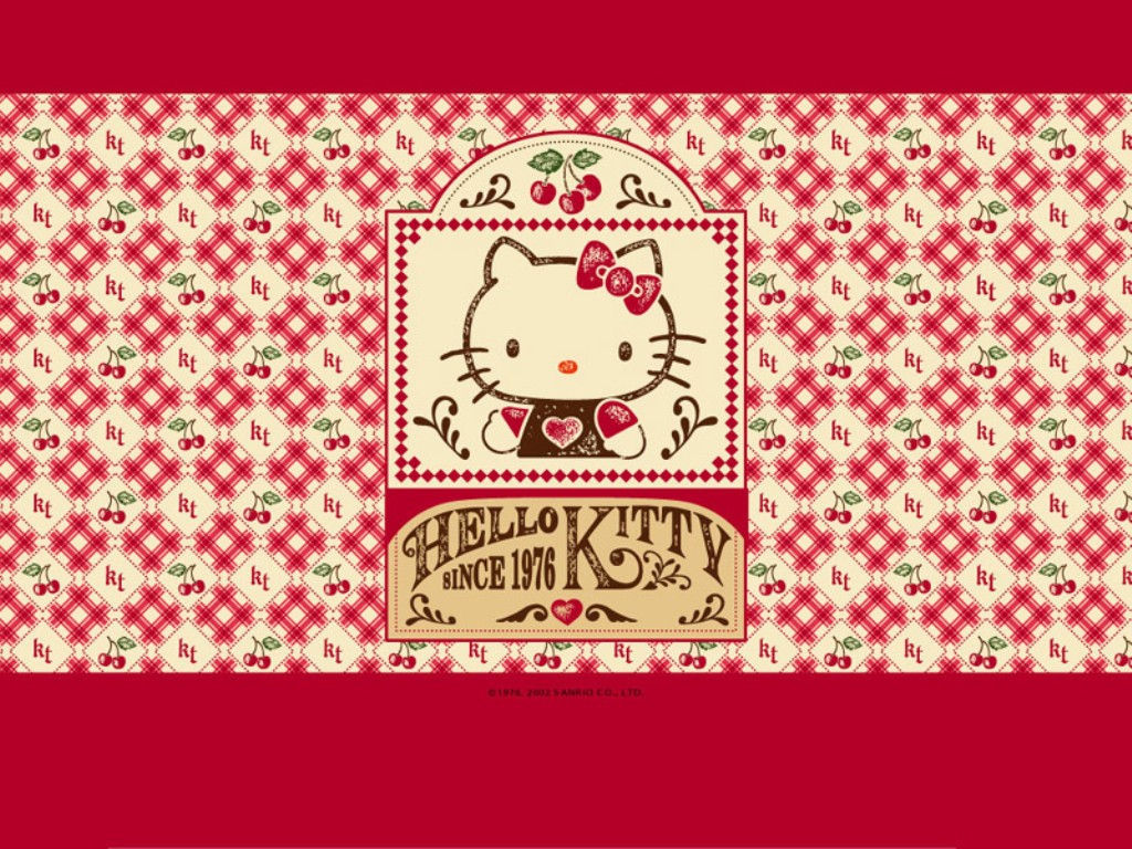 Hello Kitty cherry pattern