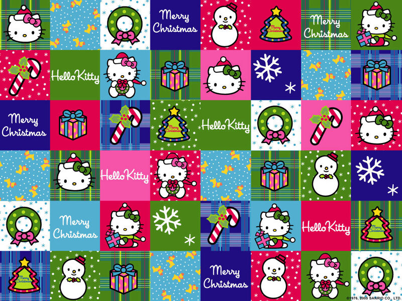 Hello Kitty Christmas Pattern — Green