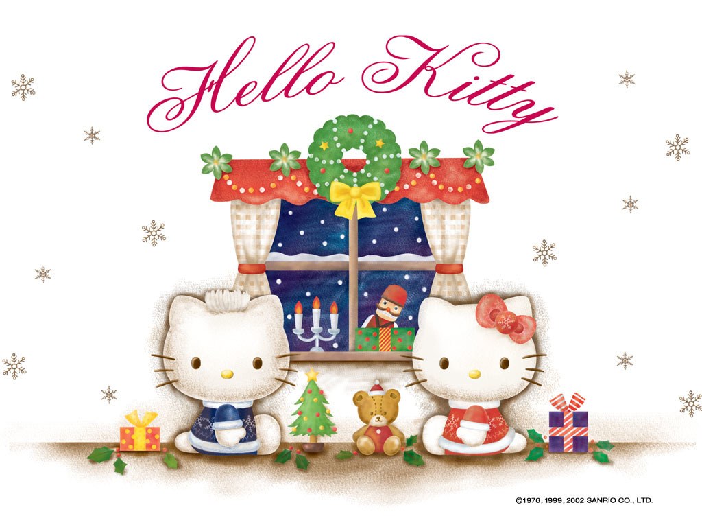 Hello Kitty Christmas scene
