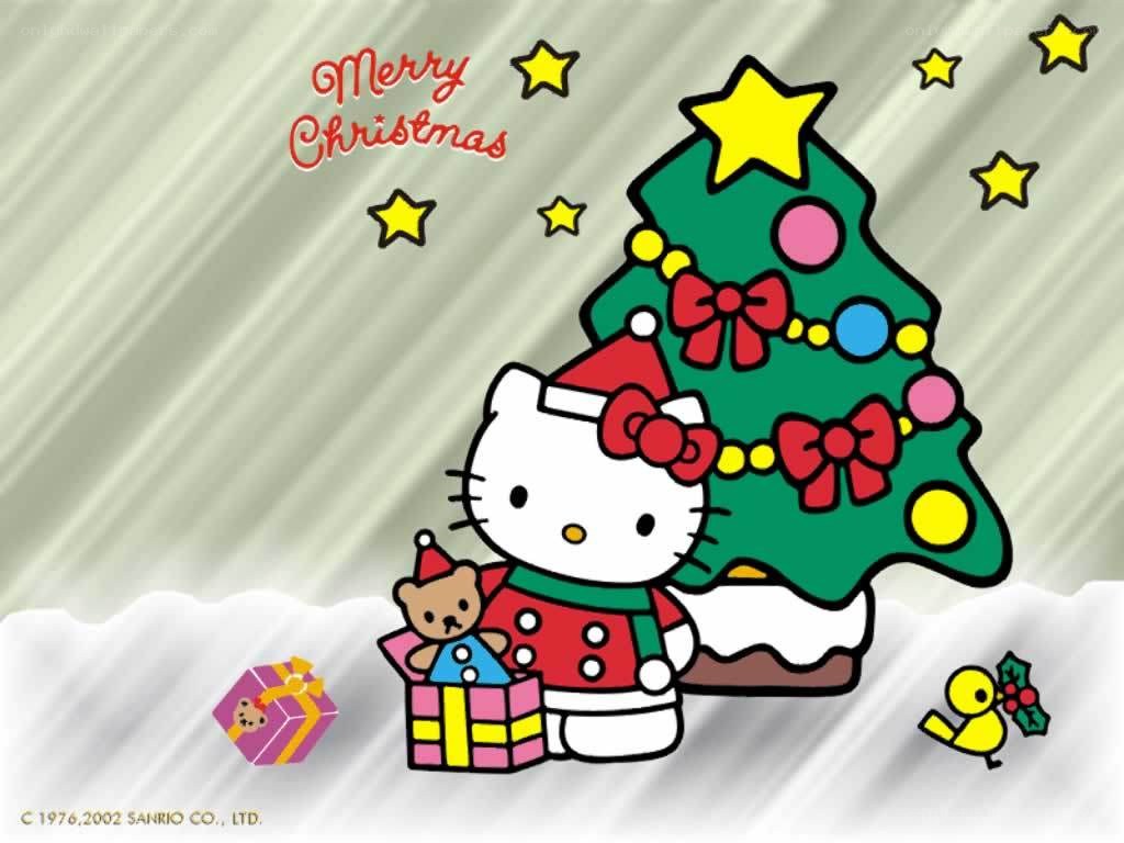 Hello Kitty Christmas scene