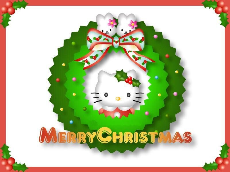 Hello Kitty Christmas wreath