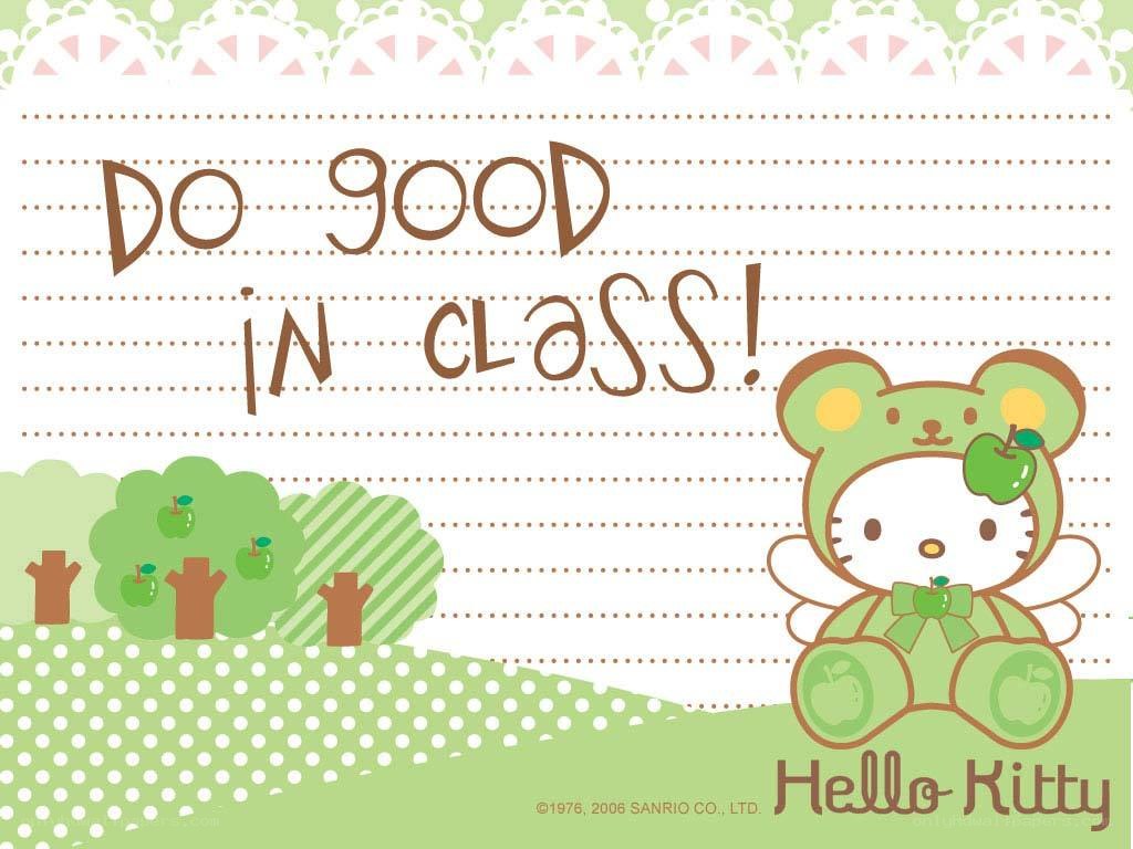 Hello Kitty classroom note