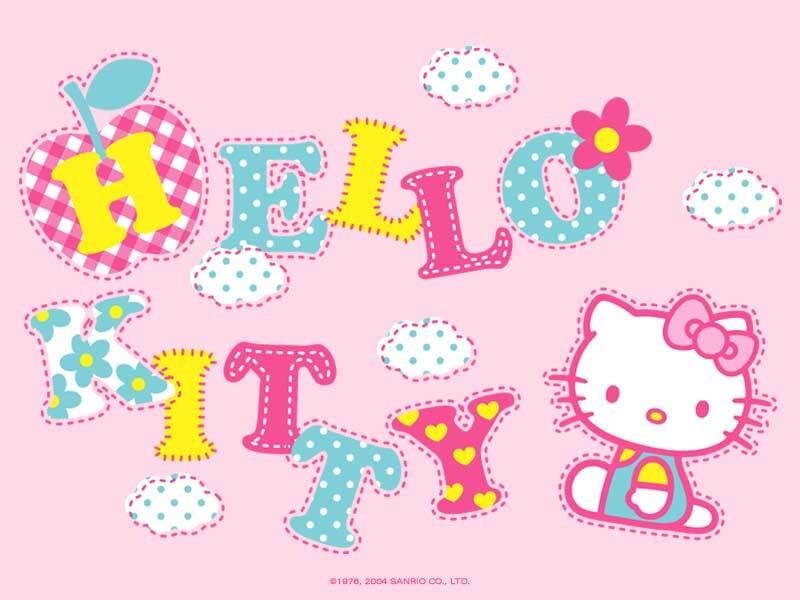 Hello Kitty colorful logo