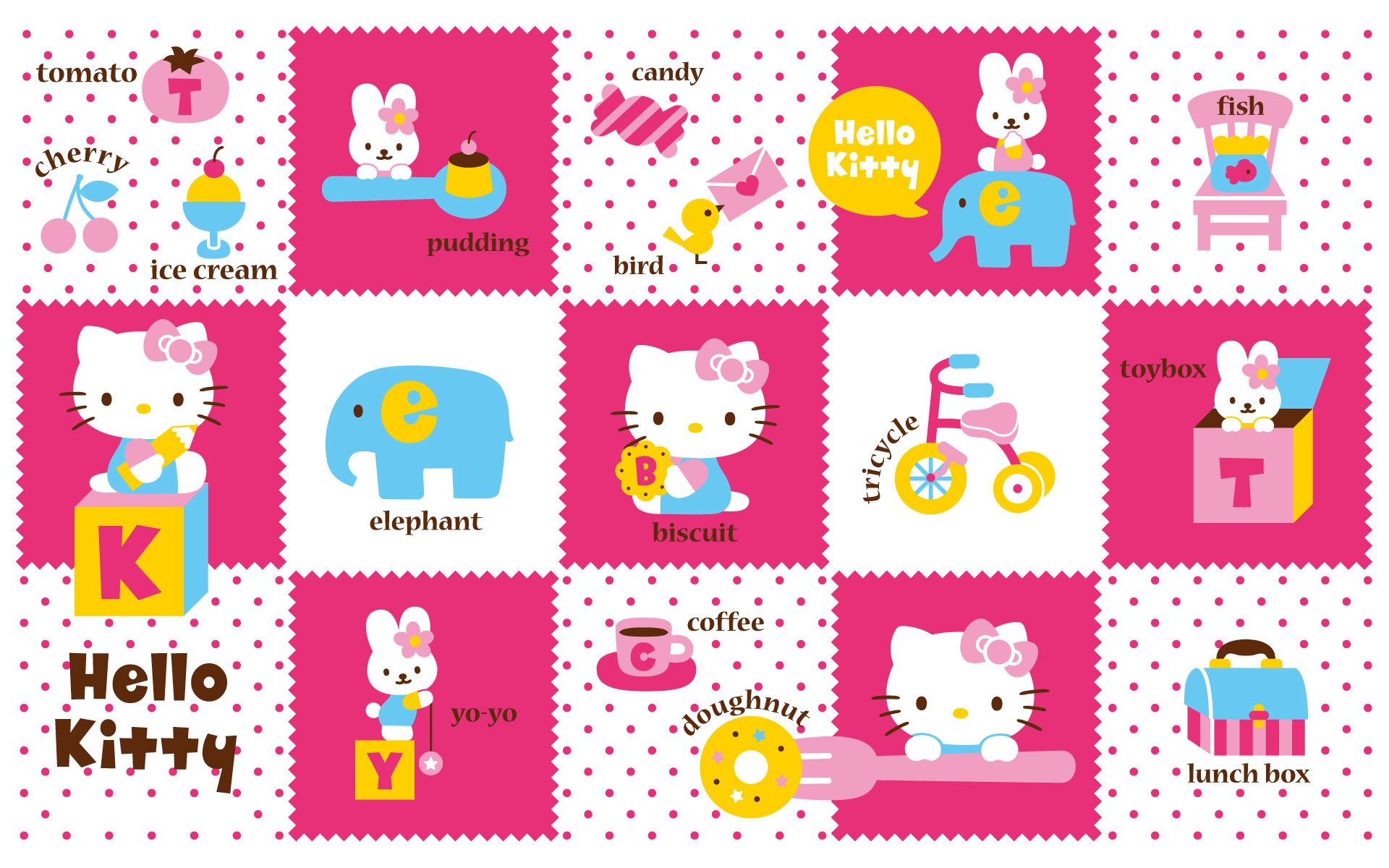 Hello Kitty educational grid