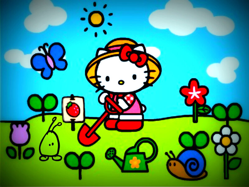 Hello Kitty Gardening