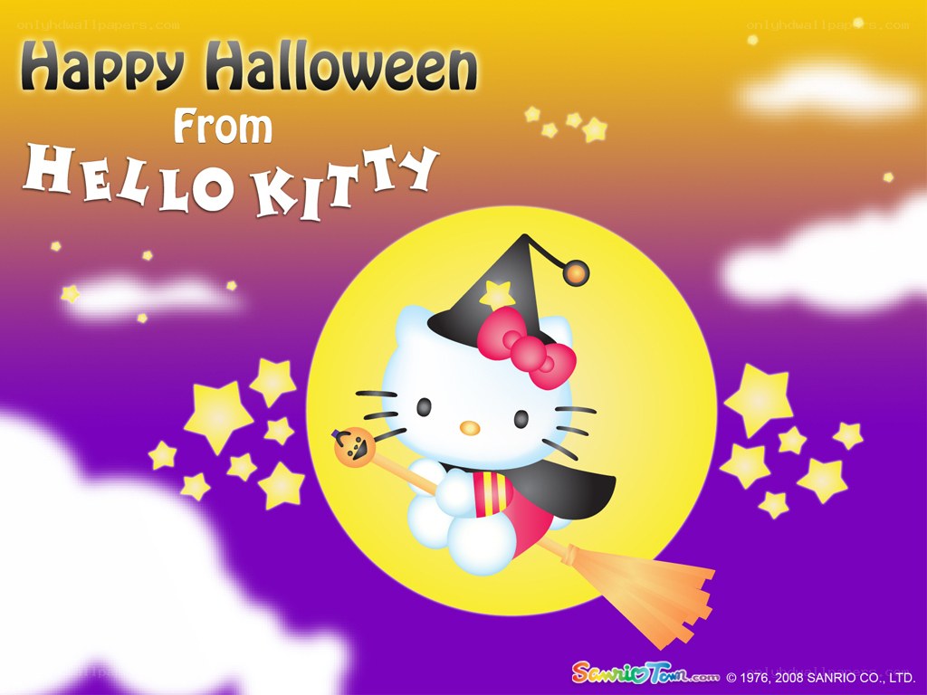 Hello Kitty Halloween card