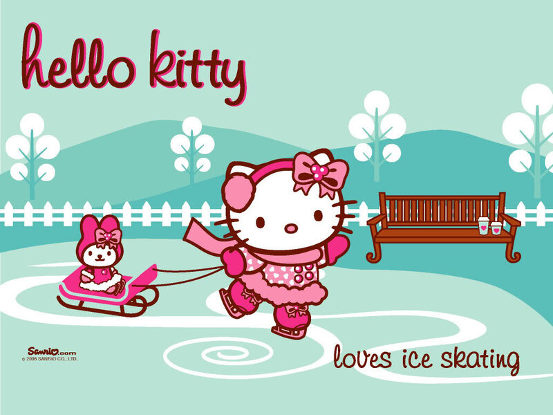 Hello Kitty Ice Skating — Pink