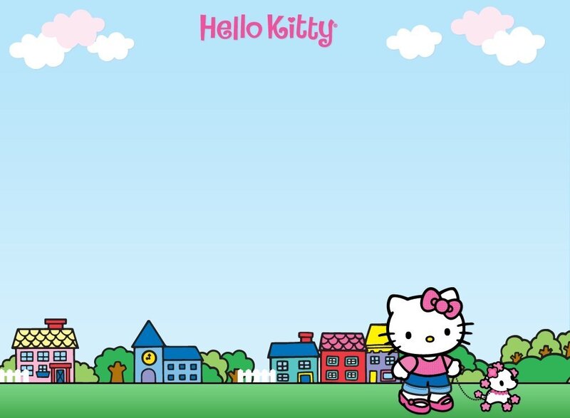 Hello Kitty in a town
